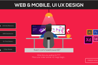 design stunning UI UX for you website and application