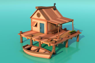 create low poly 3d art and environment for your project  arvr