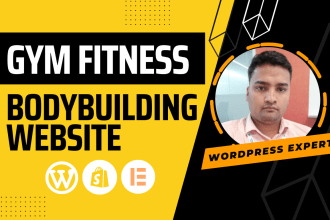 create gym fitness or bodybuilding or supplement website