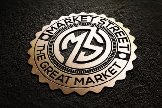 design 3d circle stamp badge logo