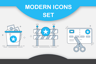 modern icons custom icon and vector icons design