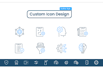 design a modern and trendy icon set