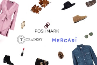 cross listings on poshmark, ebay, etsy, grailed, vinted and depop manually