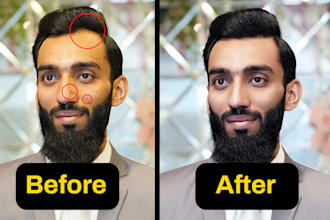 professional portrait and business photo retouching