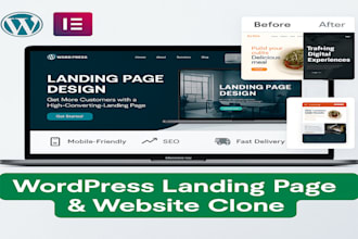 design responsive wordpress landing pages and clone any website