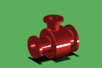 make 3d pipe fitting product using autocad and fusion 360