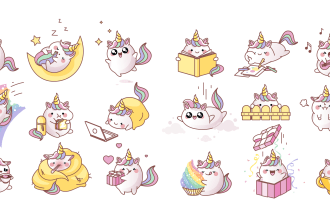 draw cute kawaii character emoji sticker logo mascot 24 hour