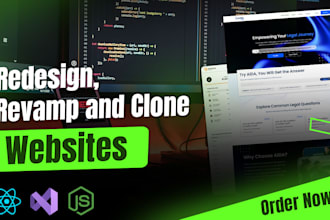 redesign, revamp, clone and update your websites