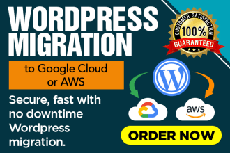 migrate or install wordpress to google cloud, AWS cloud vps