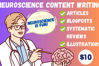 write professional neuroscience review articles and blogs