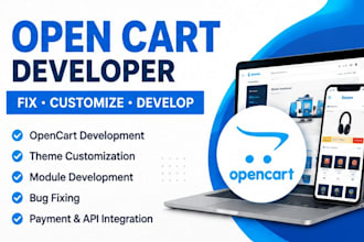 develop, customize and fix your opencart website