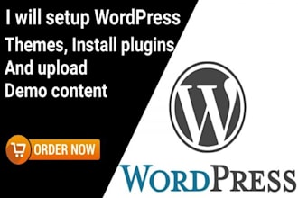 do worpdress theme install and setup like demo