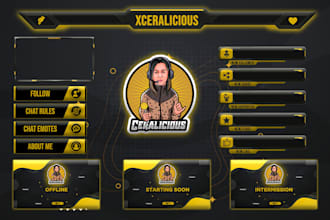 design kick and twitch custom logo for streams