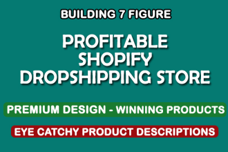 create shopify dropshipping store with winning products