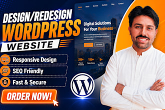 design, redesign wordpress website with elementor page builder