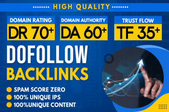 do dr60 to 80 plus  seo dofollow backlinks