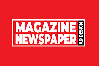 design modern magazine ad or newspaper ad