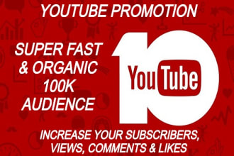 do youtube video promotion fast and organic 100k audience