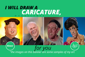 draw a funny caricature, portrait or avatar, based on your photo