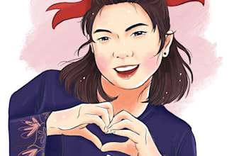 create cute portrait doodles for personal