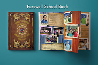 design page layout for magazine, farewell school book, etc