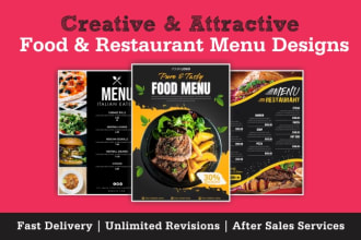 design creative food and restaurants menu