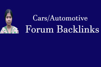 manually create car, automotive niche forum backlinks