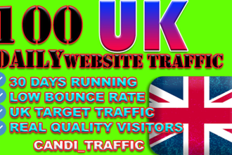 drive target united kingdom real website traffic visitors