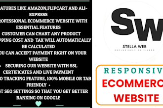 design ecommerce website feautures like amazon