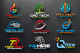 create professional tech logo design for your business in 24hrs