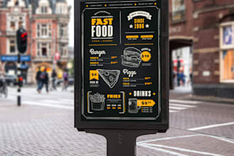 design chalkboard poster, chalkboard menu, or chalkboard flyer