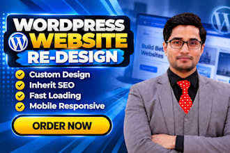 redesign, revamp or recreate wordpress website