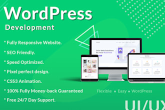 responsive wordpress website,landing page