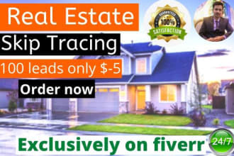 do real estate b2b lead lead generation and data entry and web research