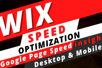 speed up wix website on google pagespeed insight report