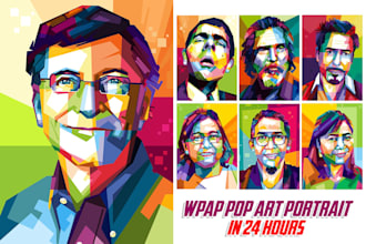 create you wpap pop art portrait vector from your photo