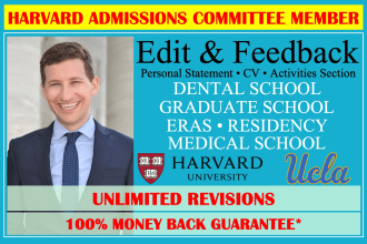 edit personal statement or application medical or dental school eras residency