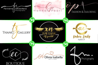 do  handwritten signature monogram initials and cosmetic logo