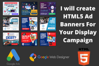 make HTML5 animated display ad banners for google display ad