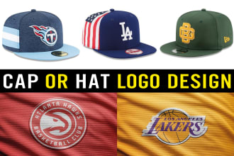 create a unique cap or hat logo design within 10 hours