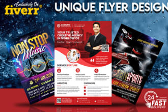 design attractive event flyers, invitation cards and posters
