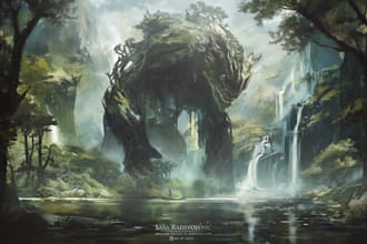 hand paint environment art