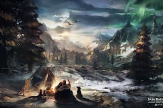 paint landscapes and nature in realistic style
