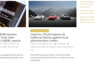 write news articles on companies listed in US stock market