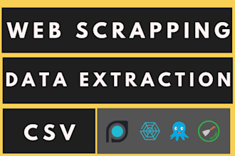 do web scrapping, data extraction, data scrape, excel, csv