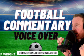 do football commentary in english, irish or scottish accents