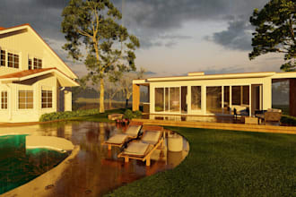 do 3d in sketchup, exterior and interior rendering in lumion
