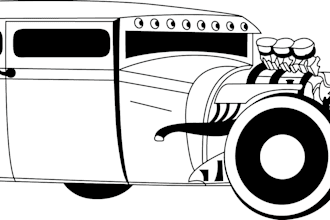draw simple black and white line art illustration for you
