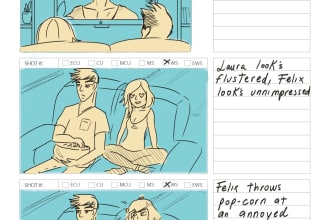 illustrate storyboards, comic pages and animatics