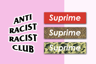 make 5 custom supreme, anti social social club logo fast